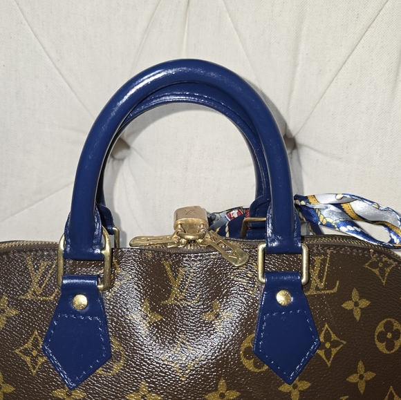 Louis Vuitton Alma PM AUTH EUC Custom Navy With Lock & Key - Picture 5 of 12